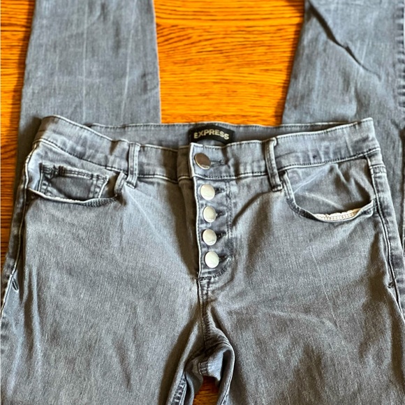 Express Legging Mid Rise Skinny Jean Button Fly - Picture 2 of 16